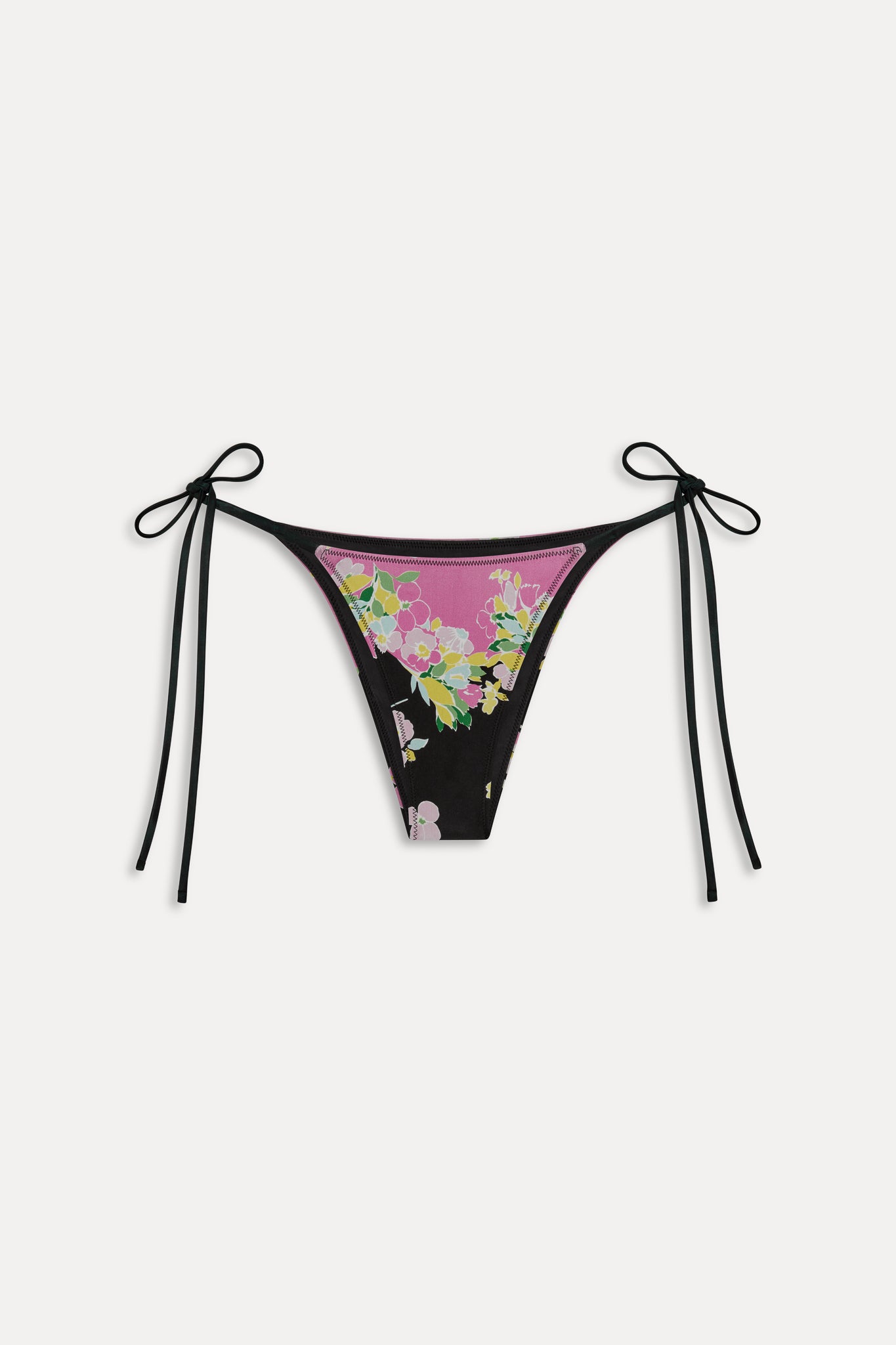 Mackenzie Cheeky String Bikini Bottom  Midnight Blossom