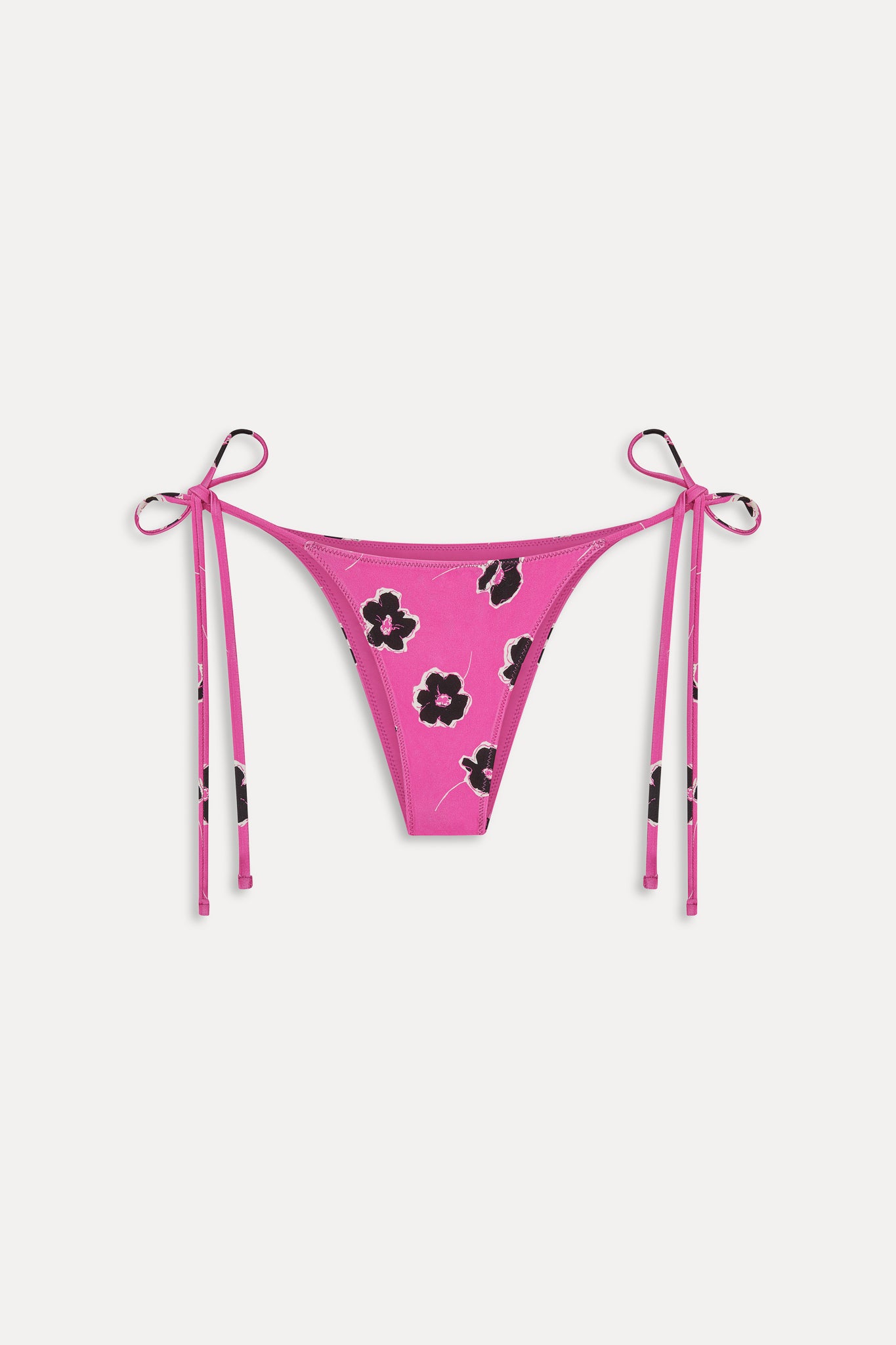 Mackenzie Satin Cheeky Bikini Bottom  Pink Fantasy