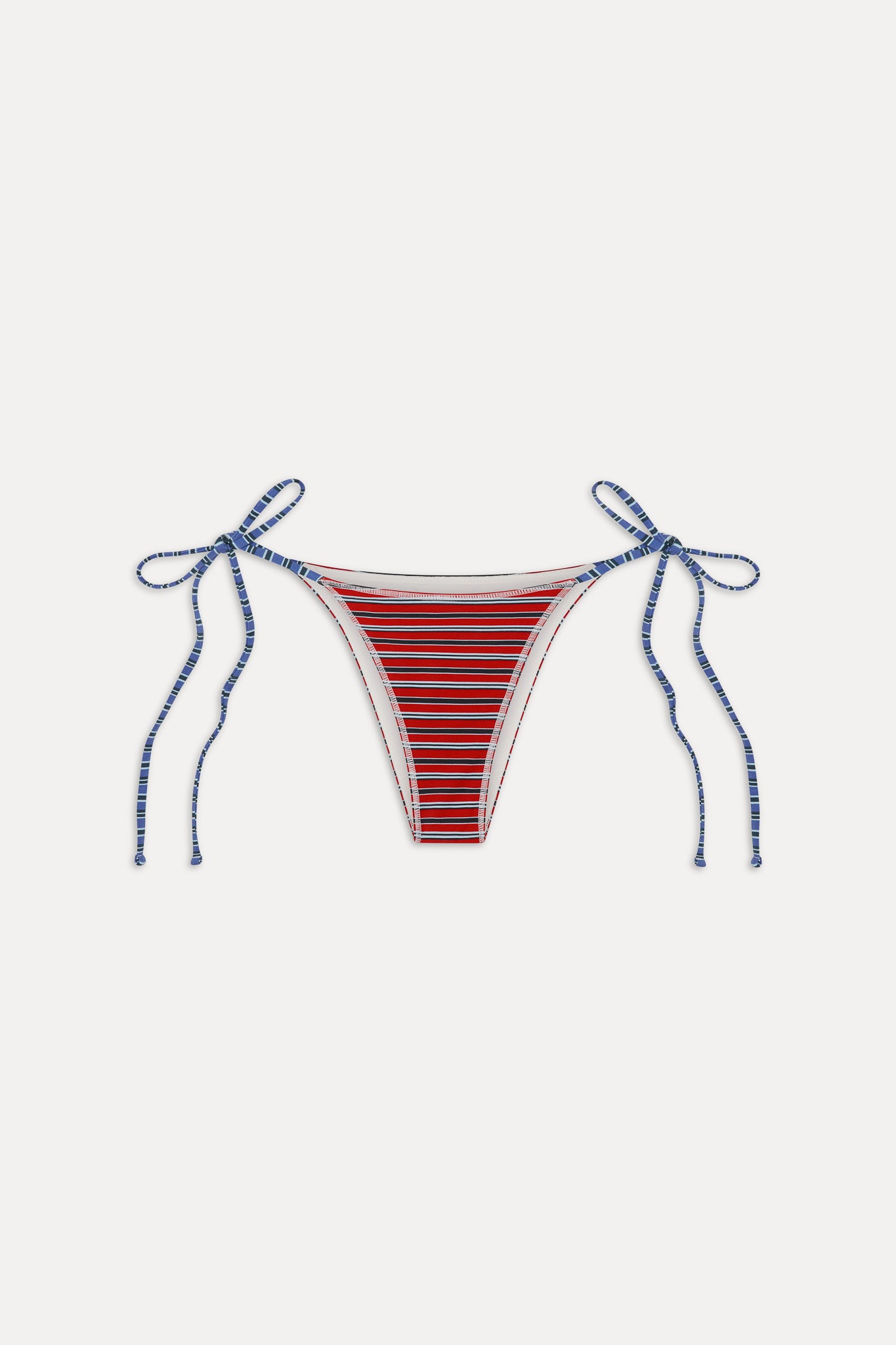 Mackenzie Cheeky String Bikini Bottom  Red Summer Stripe