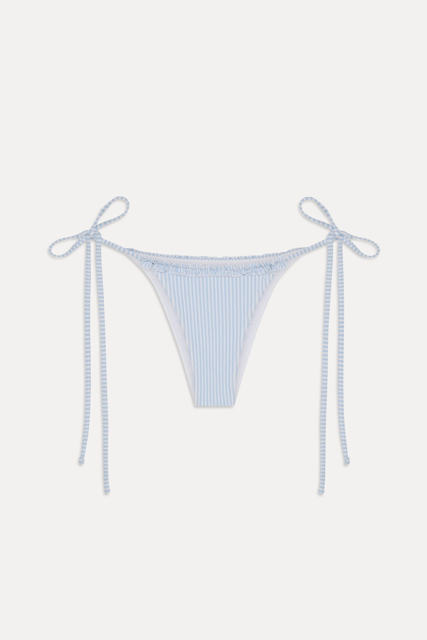 Mackenzie Ruffle String Bikini Bottom  Saltwater Stripe