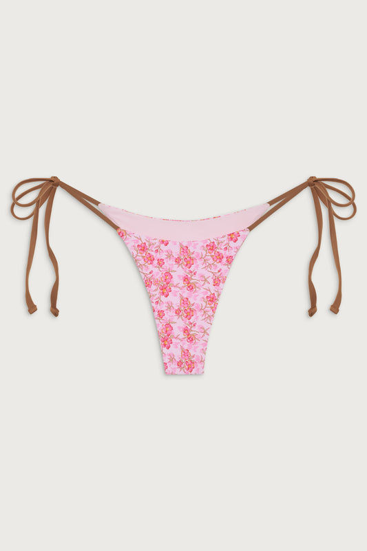 Mackenzie floral cheeky bikini bottom watercolor hibiscus by Frankies Bikinis 