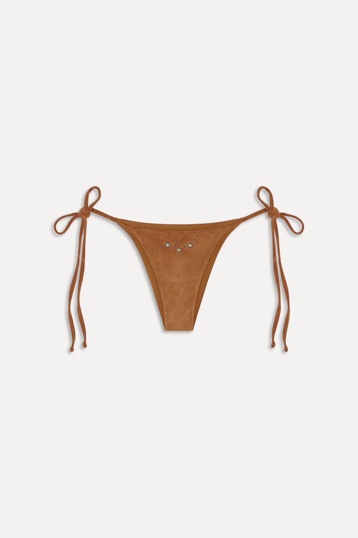 x BELLA HADID Mackenzie Suede String Bikini Bottom  Sunkissed Suede