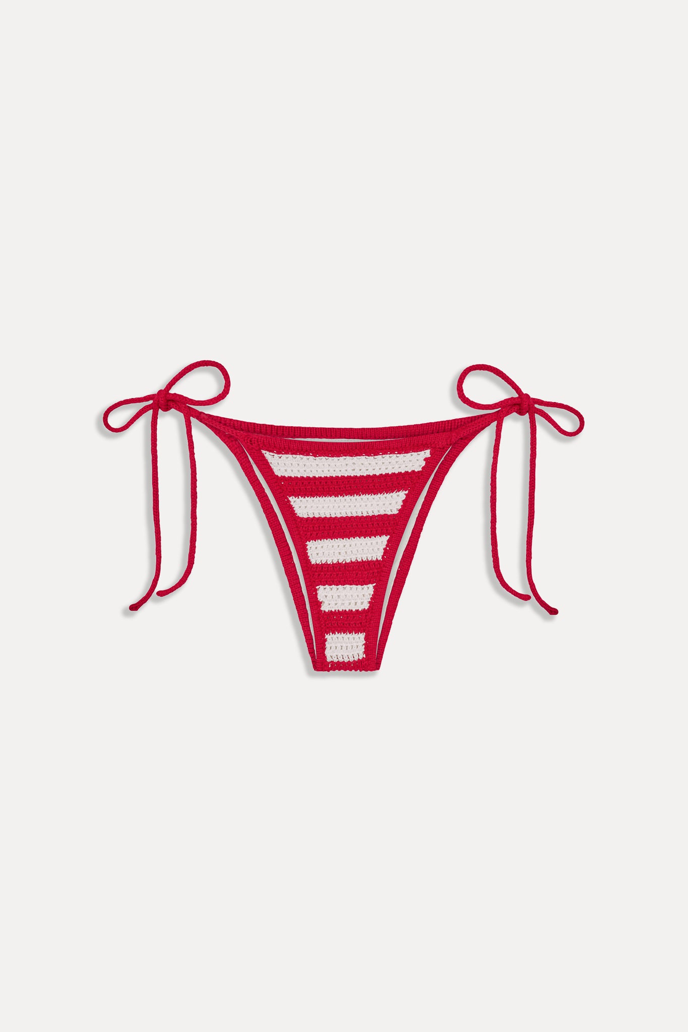 Mackenzie Cheeky Crochet Bikini Bottom  Red Ribbon