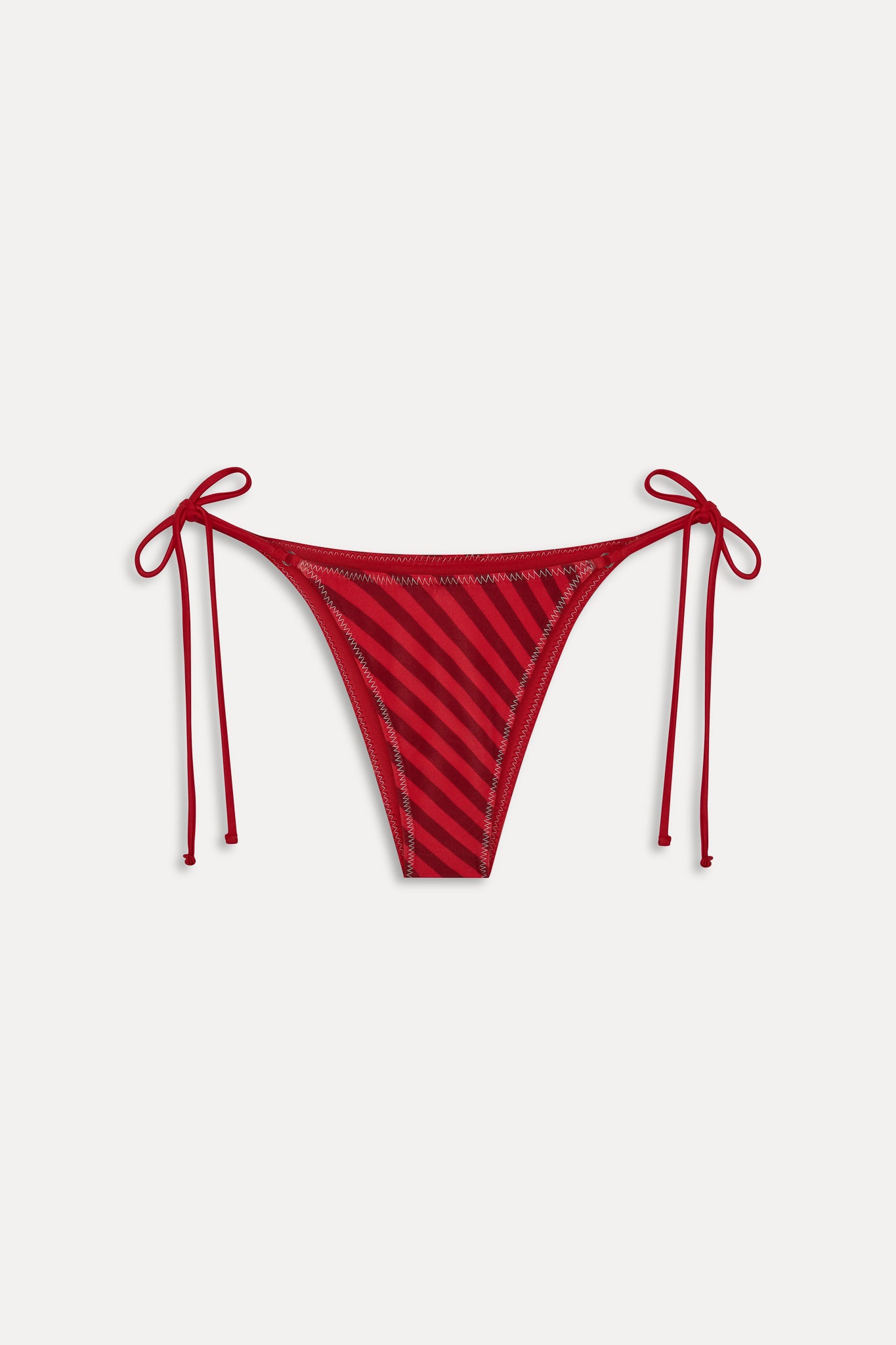 x JENNIE Mackenzie Satin Bikini Bottom  Spring Stripe