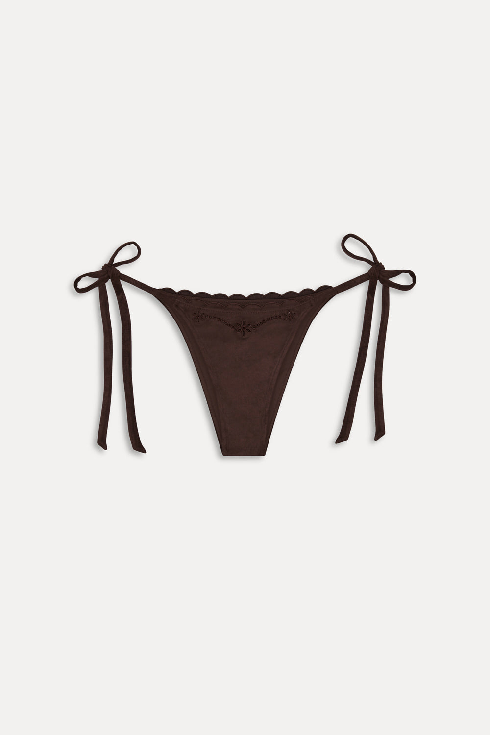 Mackenzie Suede String Bikini Bottom  Desert Suede