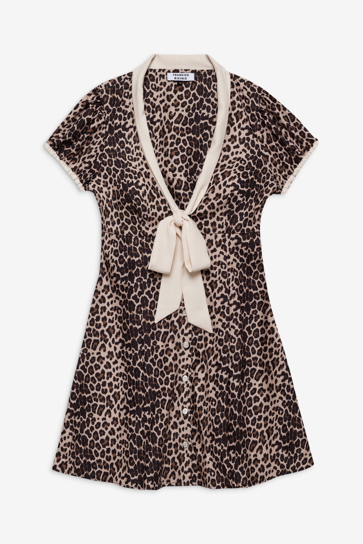 Manhattan Button Up Mini Dress  Cheetah