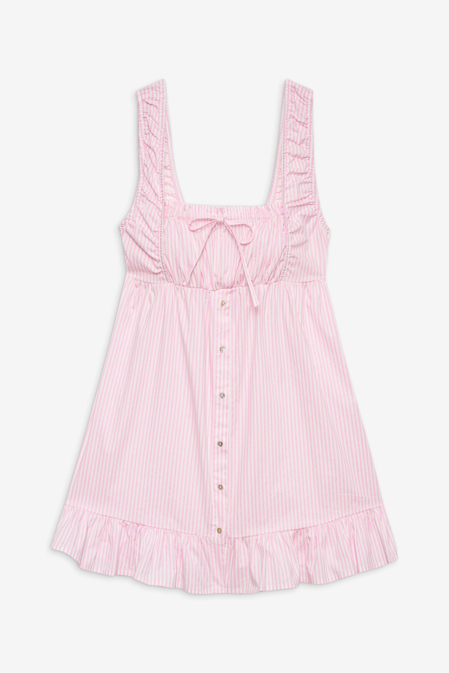 Marilyn Babydoll Dress  Pink Stripe