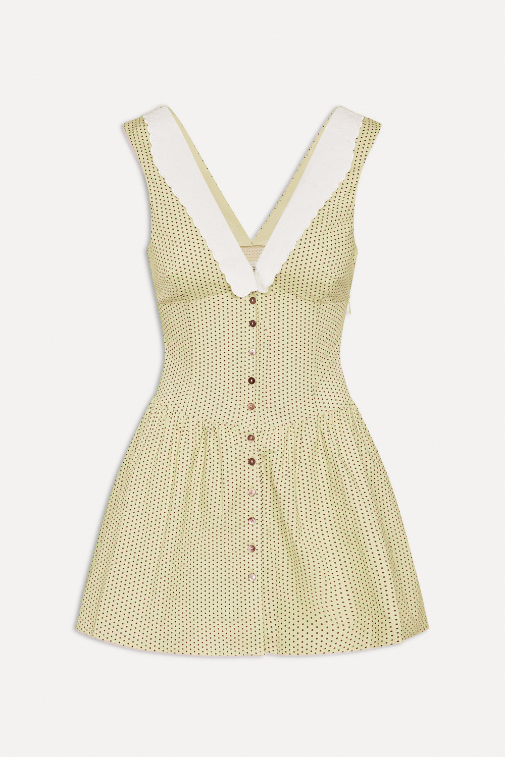 Marley Cotton Mini Dress  Lemon Dot