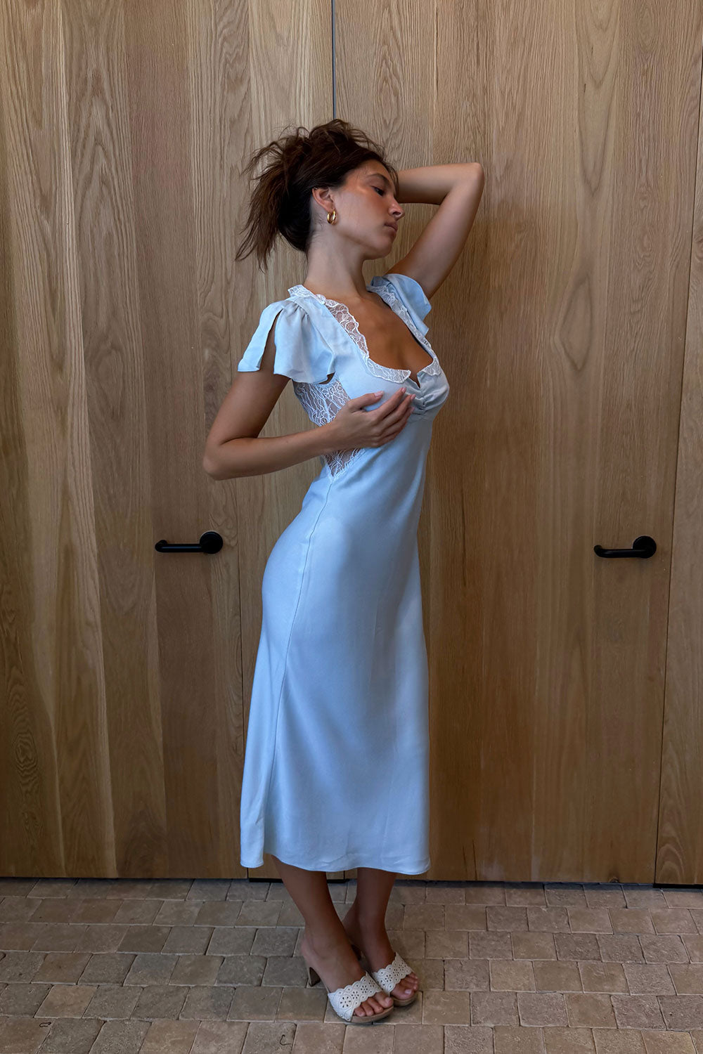 Delicate Lace Midi Dress - Angel's Breath Delicate Lace Midi Dress - Angel's Breath