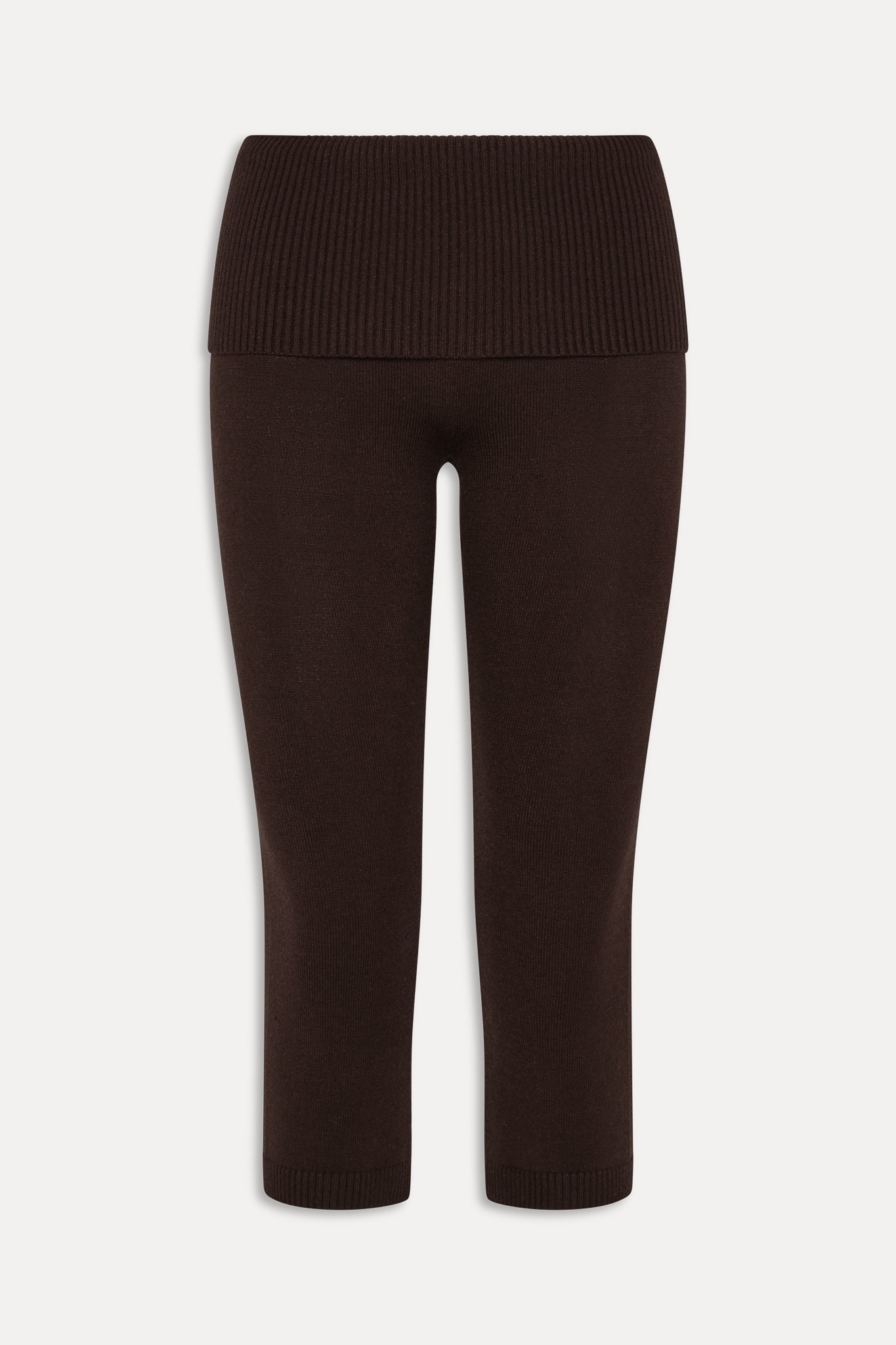 Milo Knit Capri Pants  Chocolate Brown