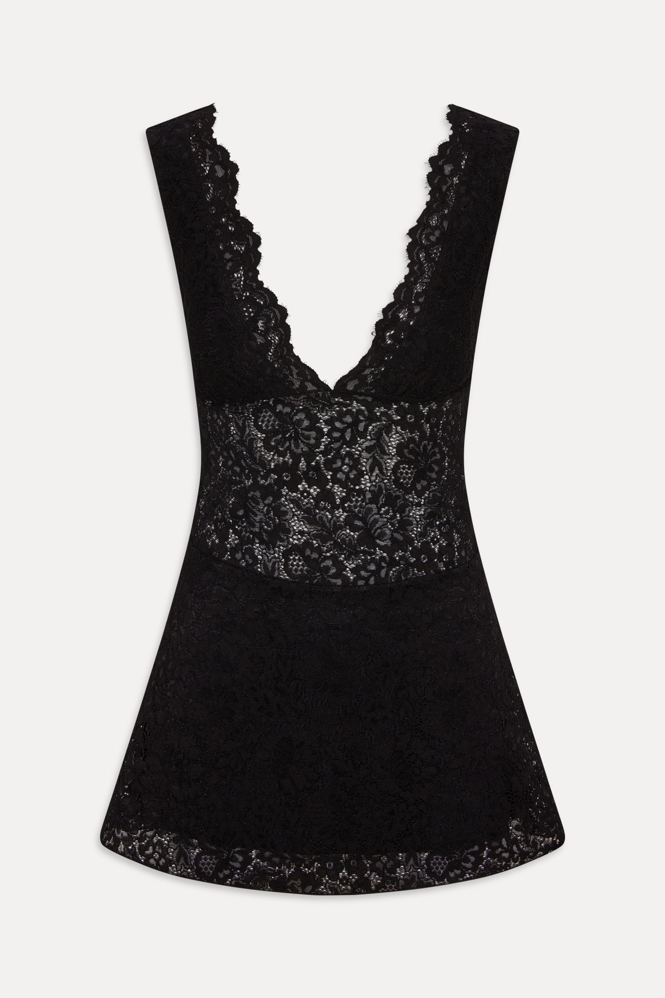 Moon Dance Lace Mini Dress  Black