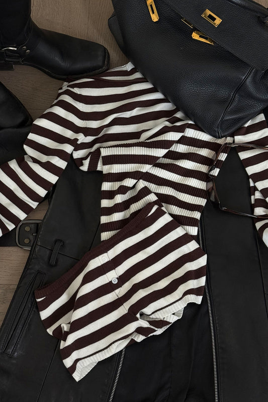 Product-Hover--Theo Striped Knit Sweater Brown Sugar Stripe