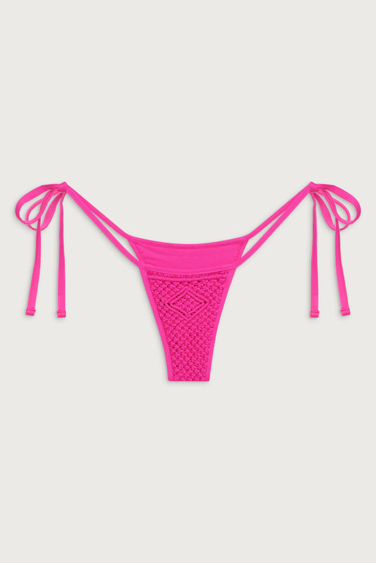 Naia tie side skimpy bikini bottom sea star pink by Frankies Bikinis 