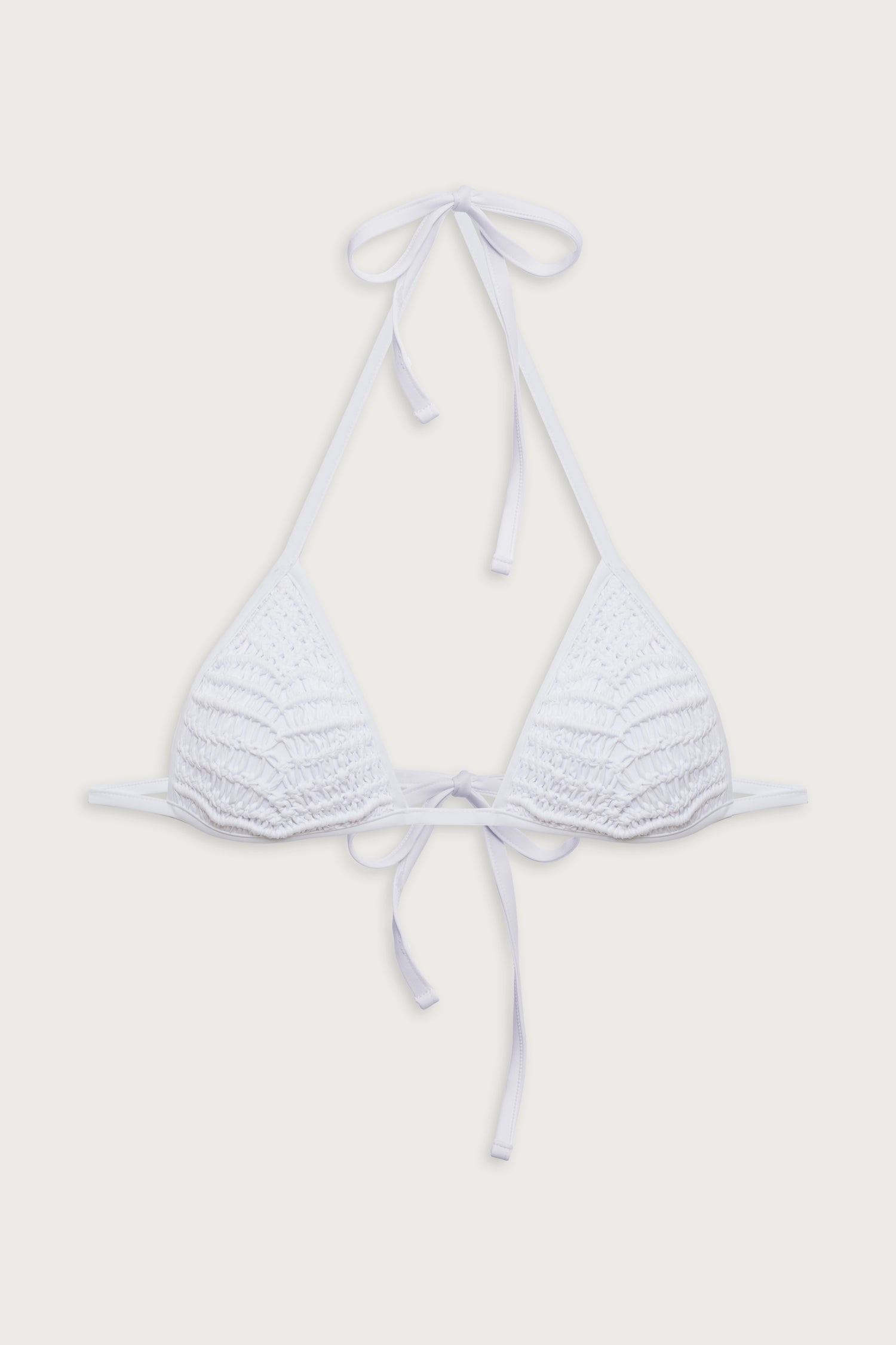 Naia Triangle Halter Bikini Top - Optic White