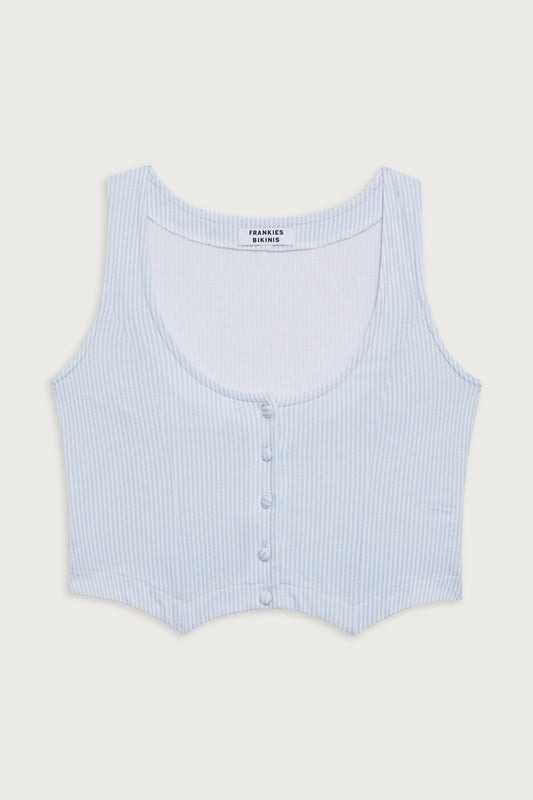 Nantucket striped cotton vest sleepy stripe by Frankies Bikinis 