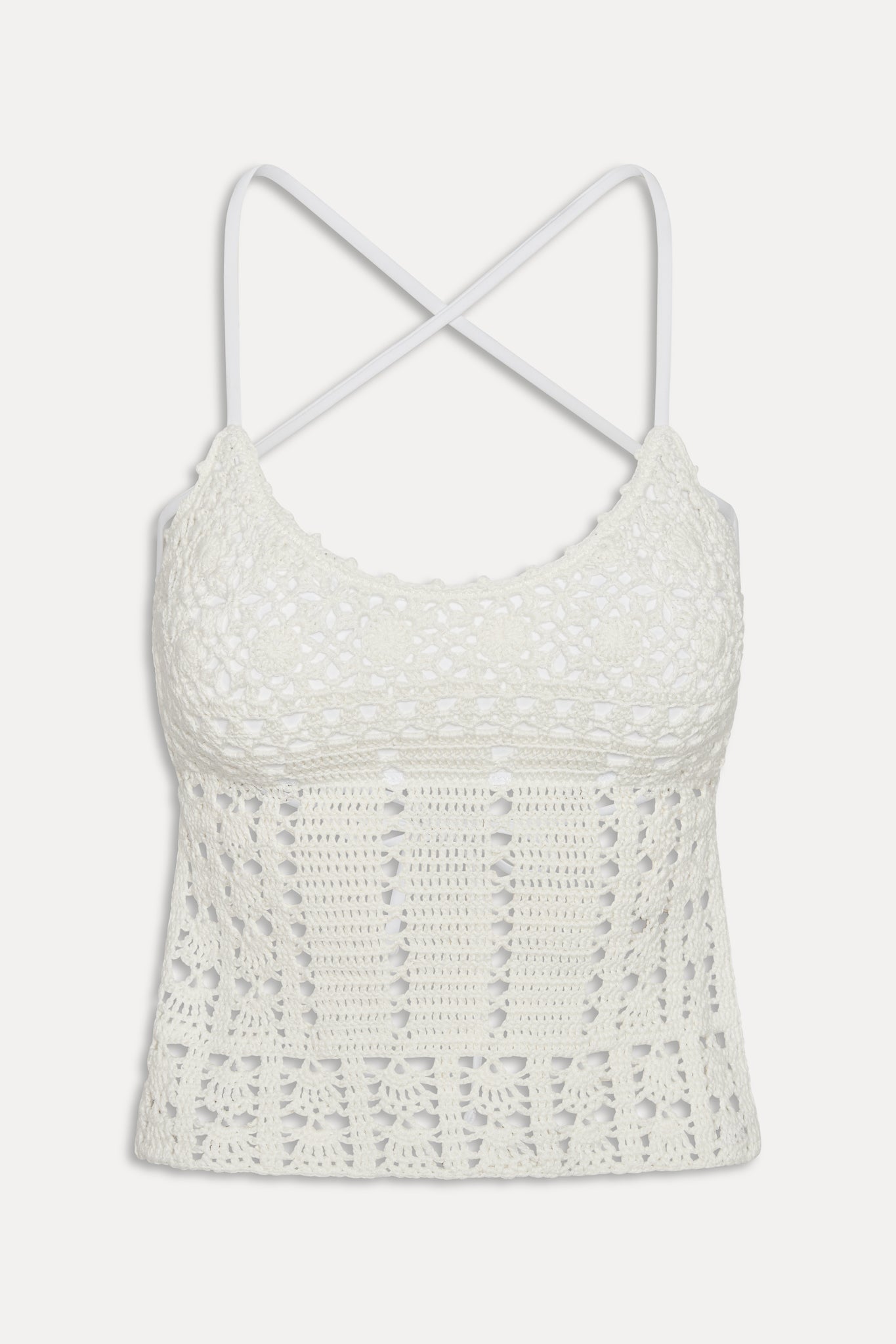 x JENNIE Nari Crochet Tankini  Ivory Crochet