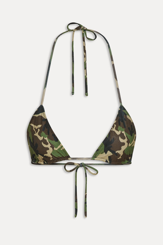 x KHY Nick Foil Triangle Bikini Top - Camo by Frankies Bikinis 
