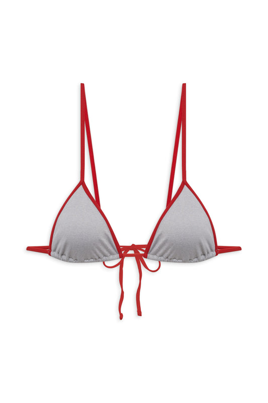 Product-Hover--Lumia Triangle Bralette Bikini Top - Cherry Mint