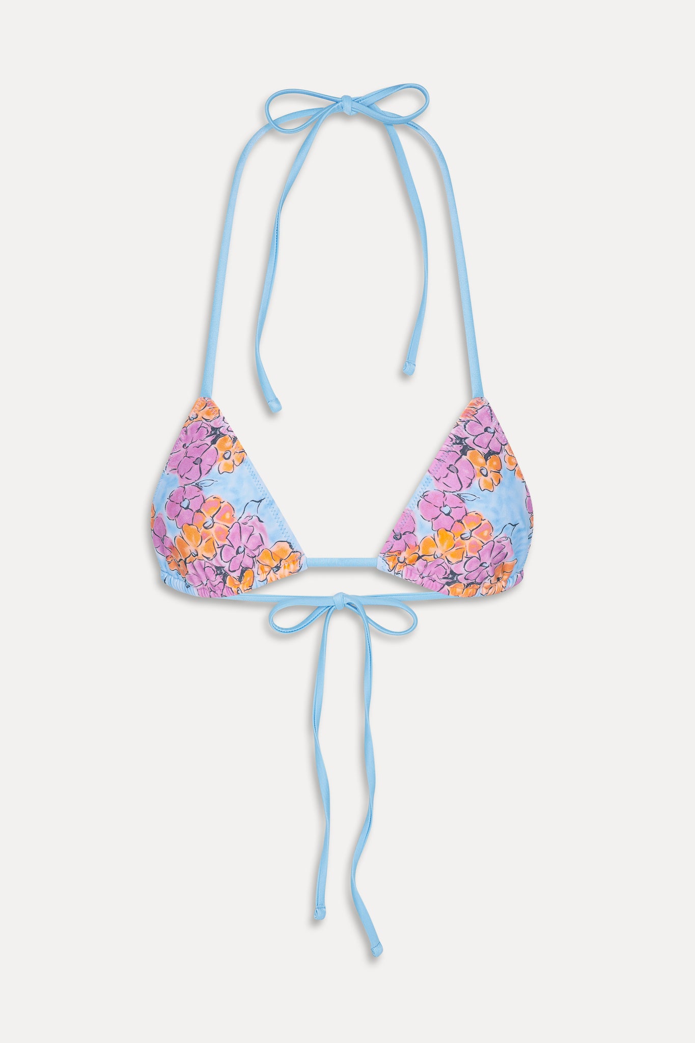 Nick Floral Triangle Bikini Top  Color Me