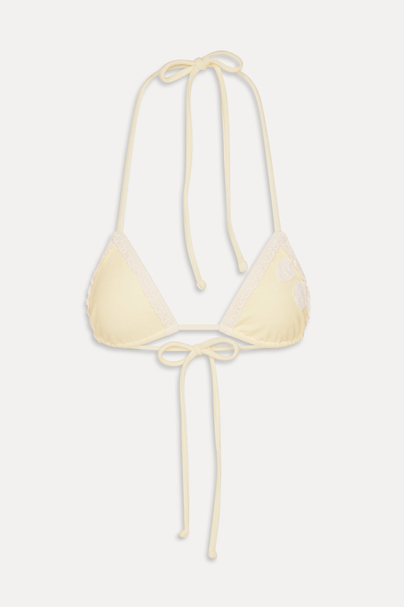 Nick Terry Triangle Bikini Top  Lemon