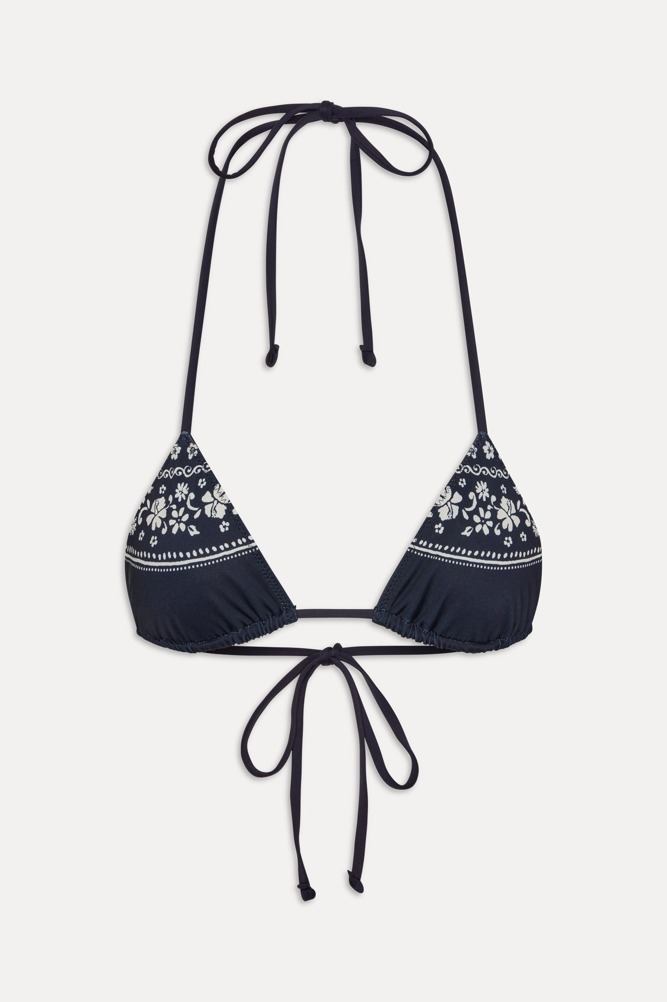 Nick Triangle Halter Bikini Top  Malibu Blue