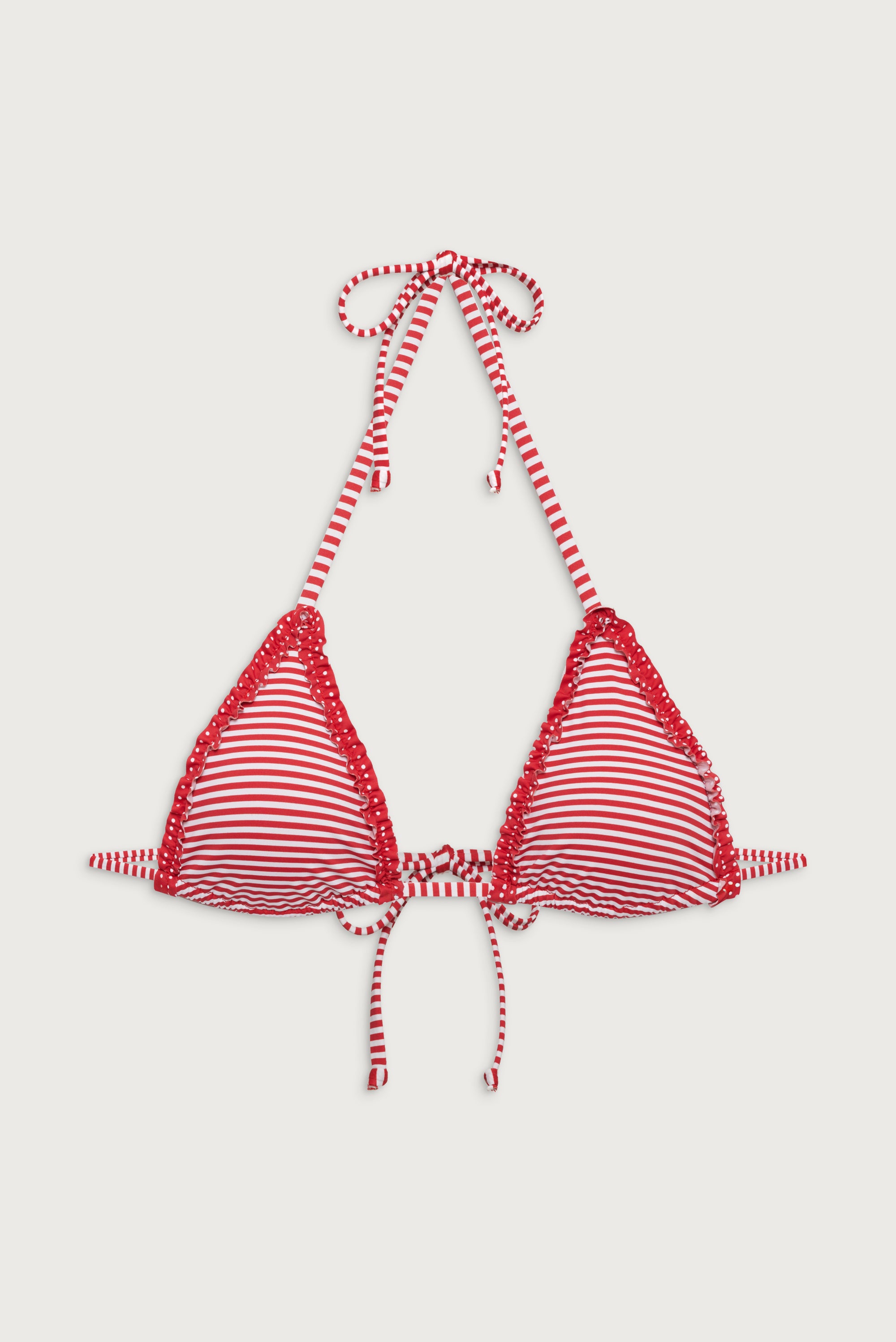 Nick Triangle Halter Bikini Top - Scarlet Stripe Nick Triangle Halter Bikini Top - Scarlet Stripe