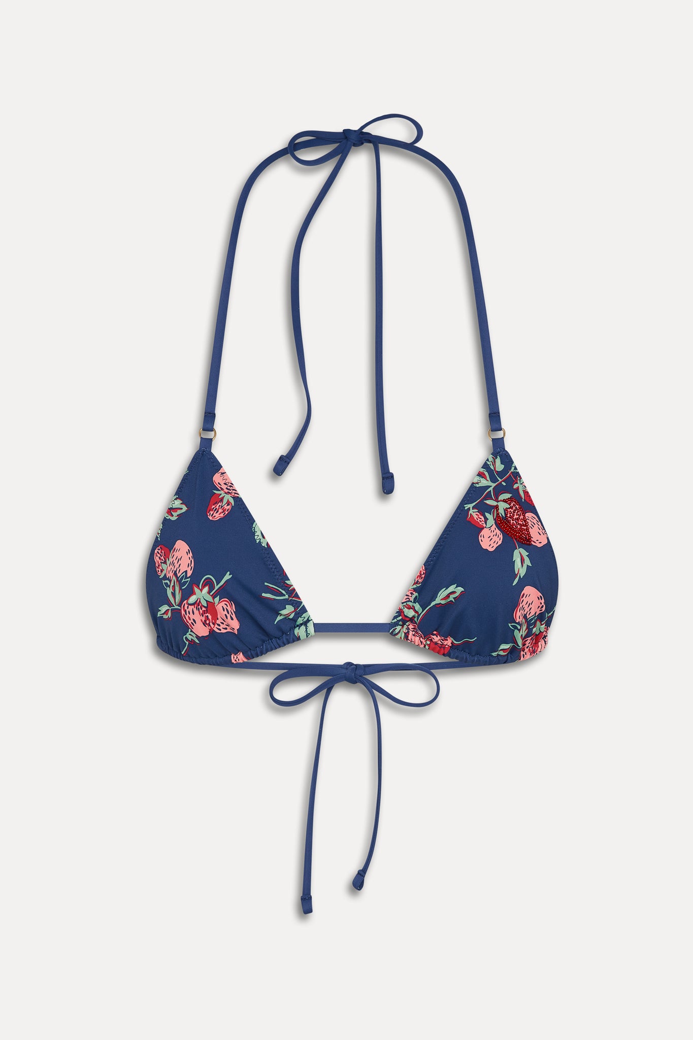 Nick Beaded Triangle Bikini Top  Strawberry Patch