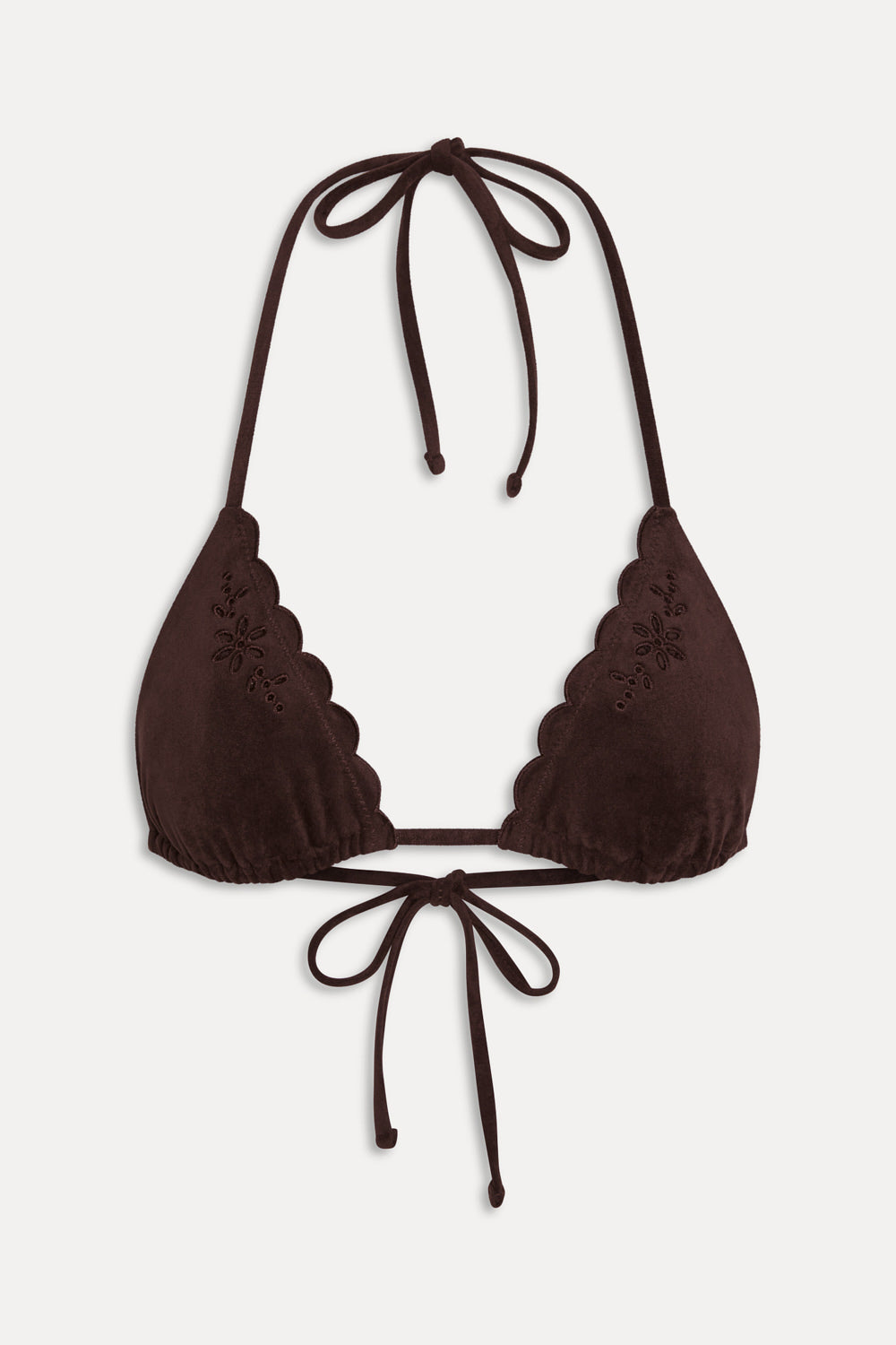 Nick Suede Triangle Bikini Top  Desert Suede