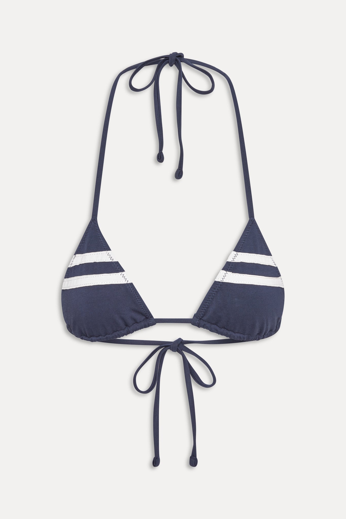 Nick Cotton Triangle Bikini Top  Bleacher Blue