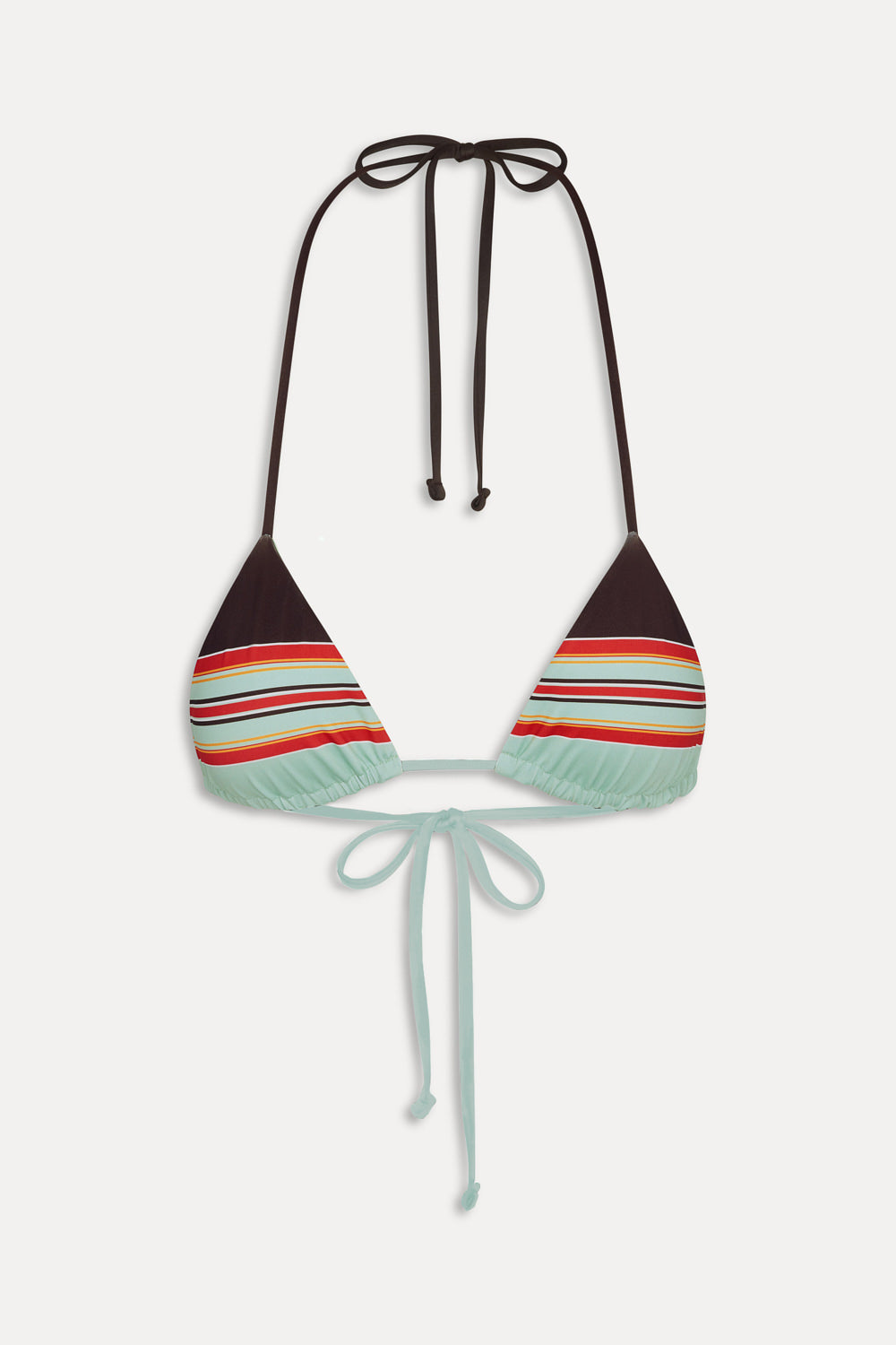 Nick Striped Triangle Bikini Top  Desert Dusk
