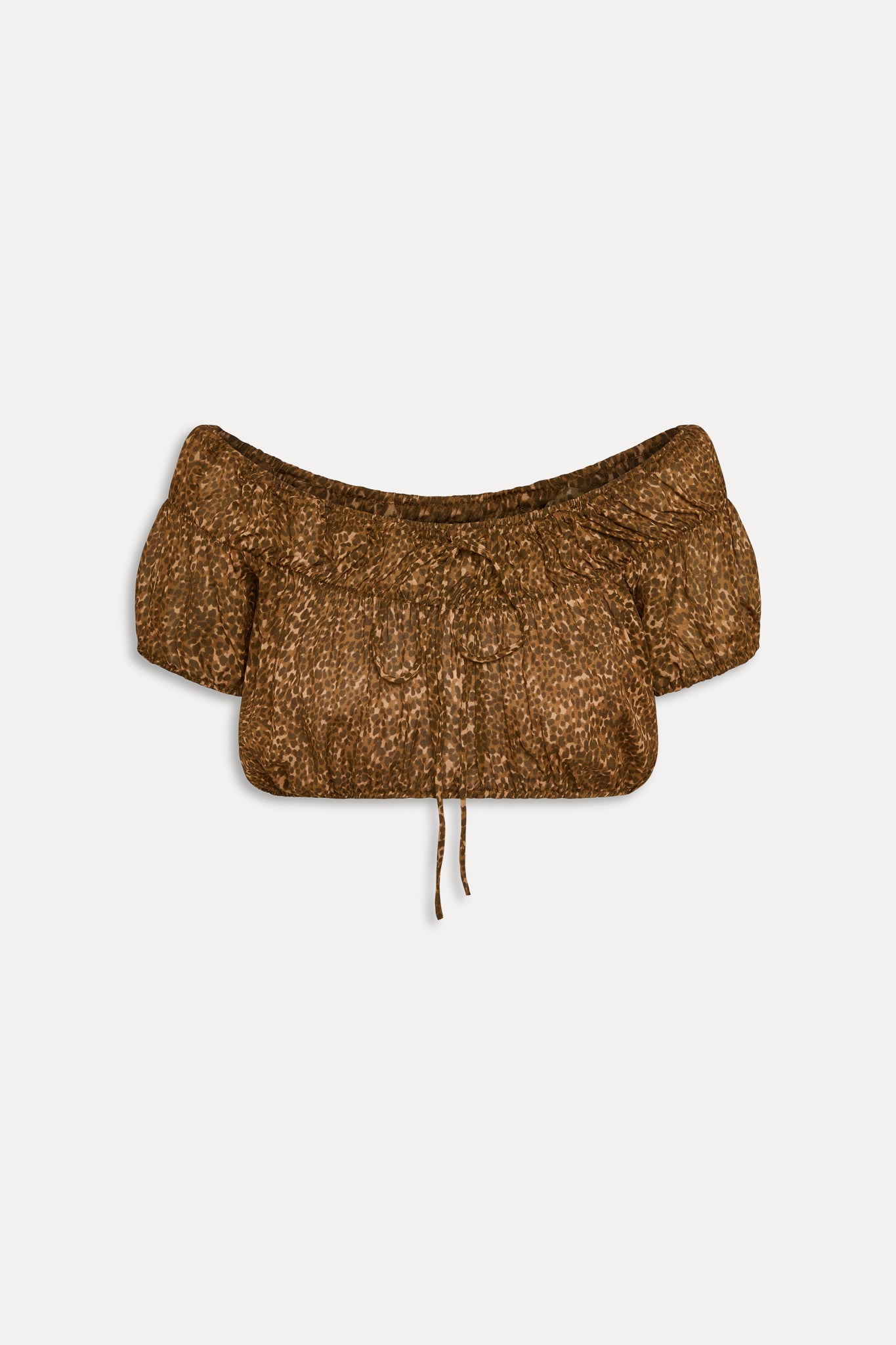 Paulina Cropped Blouse  Vintage Cheetah