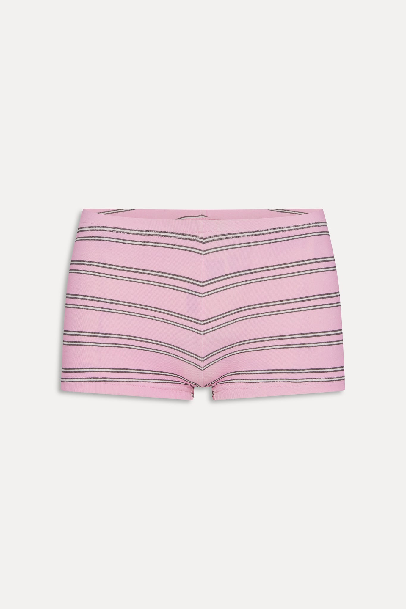Paulina Cotton Booty Shorts  Pink Stripe