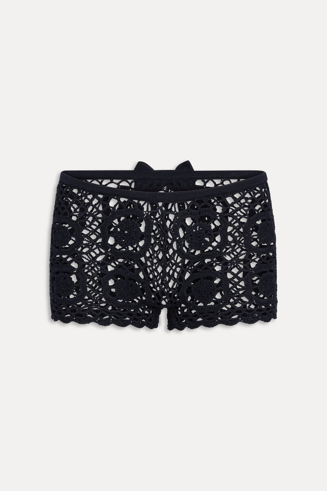x Devon Lee Carlson Pinky Promise Crochet Shorts  Noir