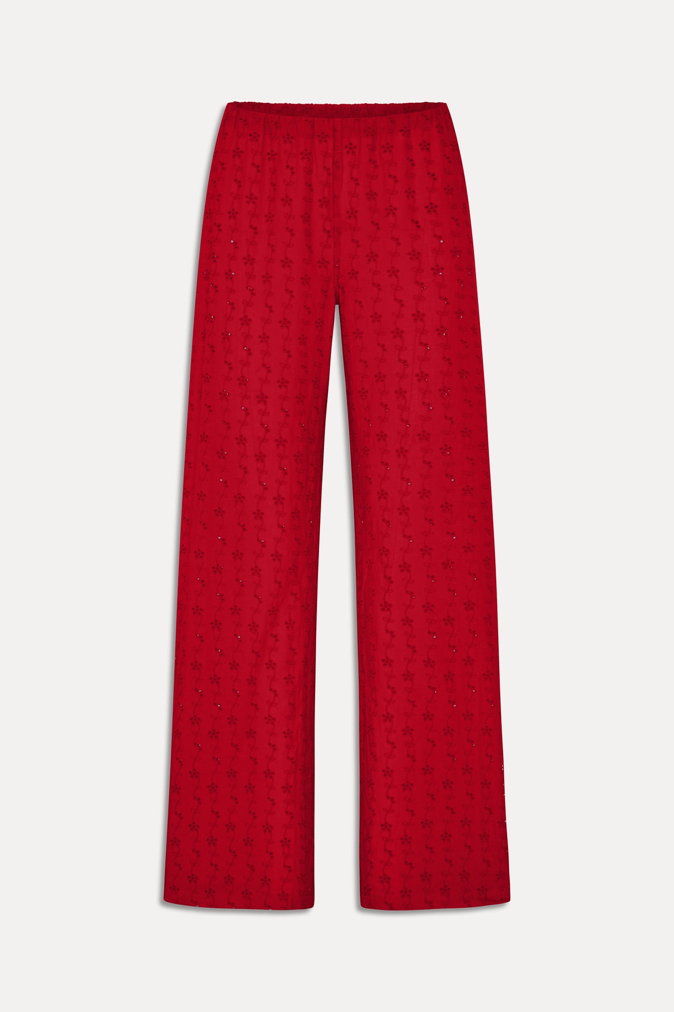 Princess Eyelet Pants  Red Rose