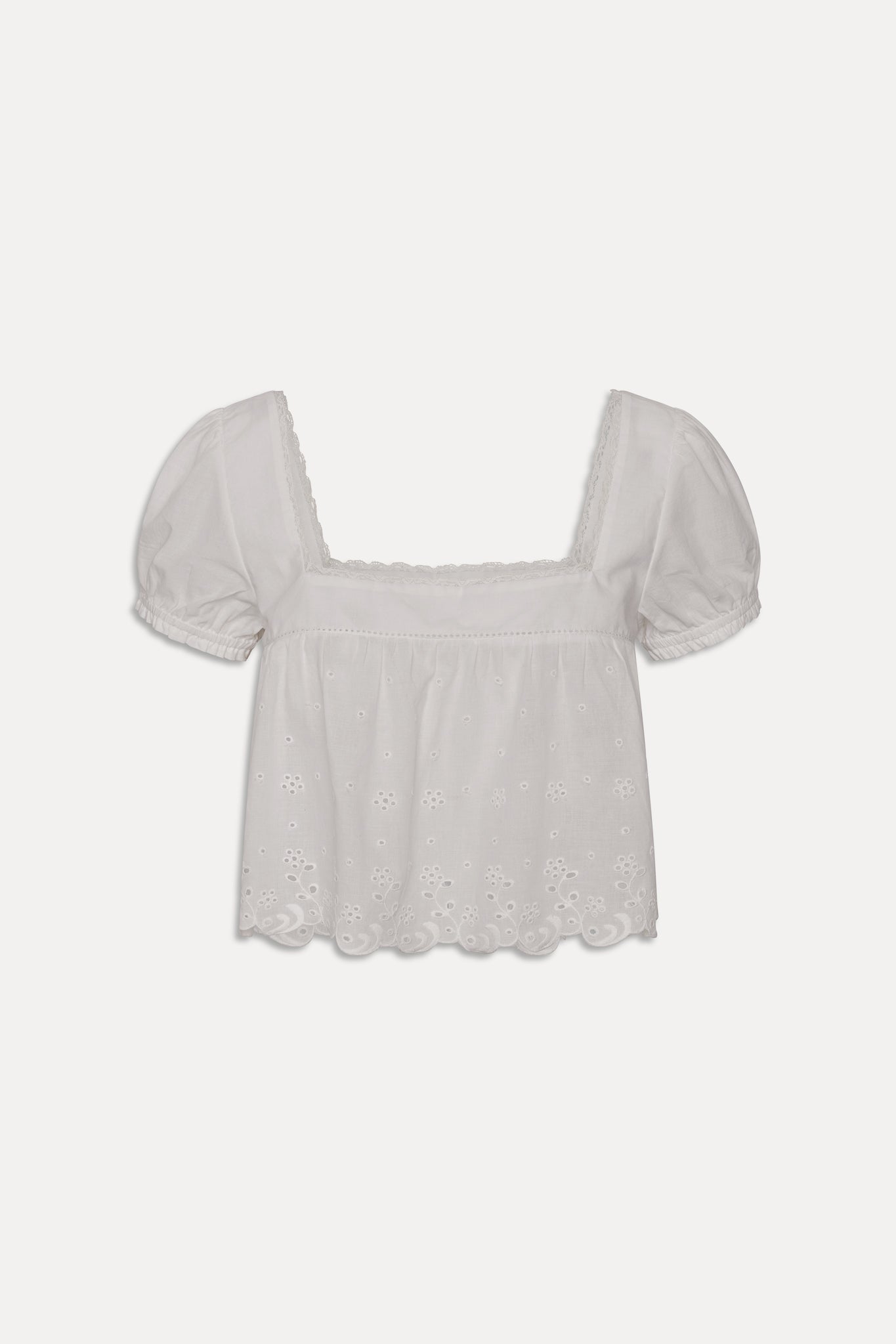Princess Cropped Blouse - Daisy Eyelet
