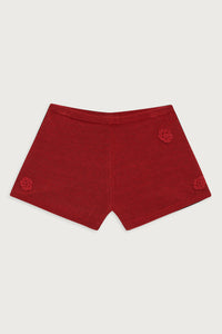 Providence Cloud Knit Mini Short - Red Velvet