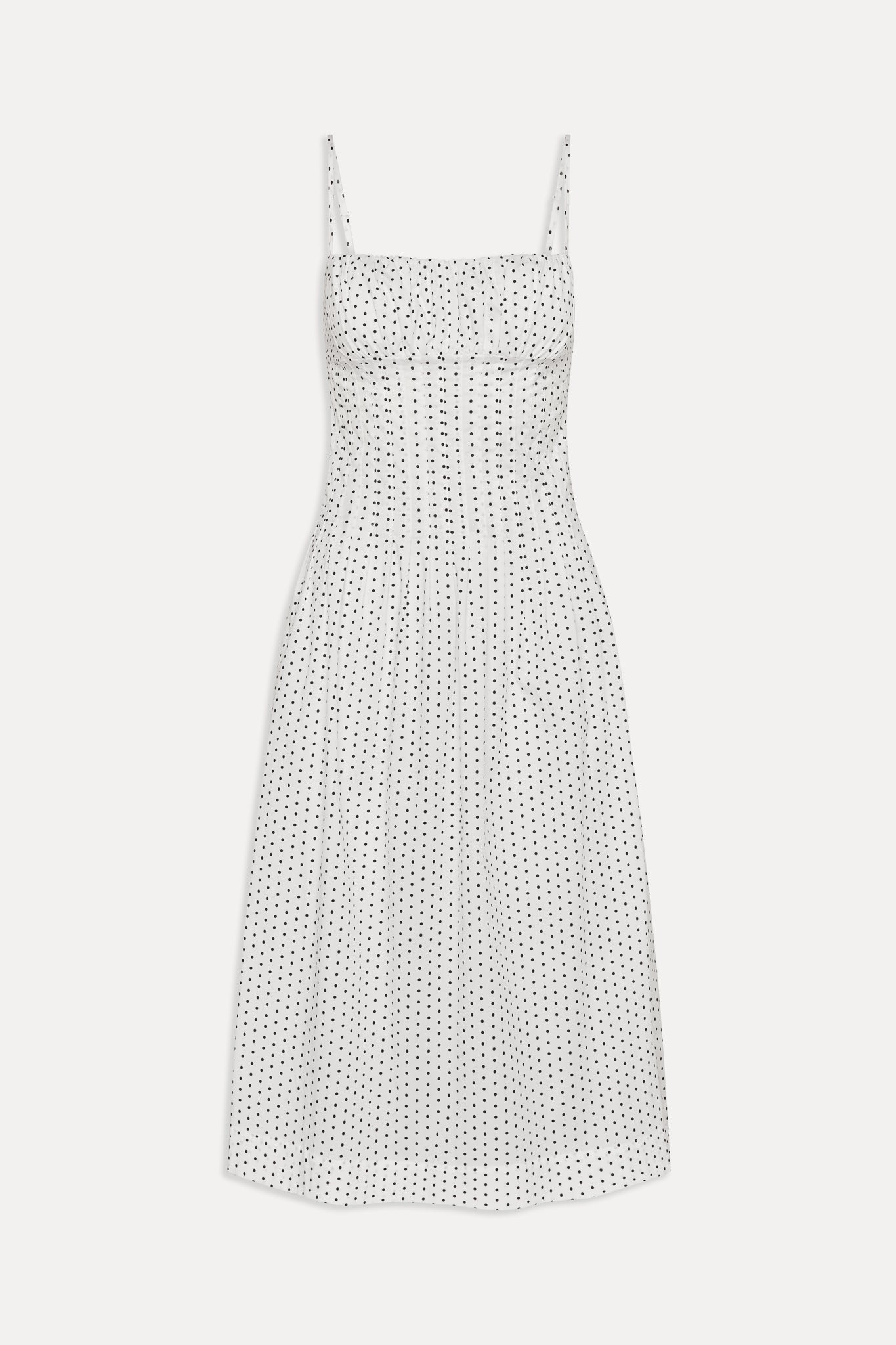 Reign Polka Dot Maxi Dress  White Polka Dot