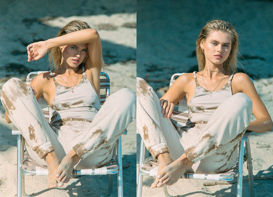 Brownie Tank Top, Aiden Brownie Sweatpant by Frankies Bikinis 