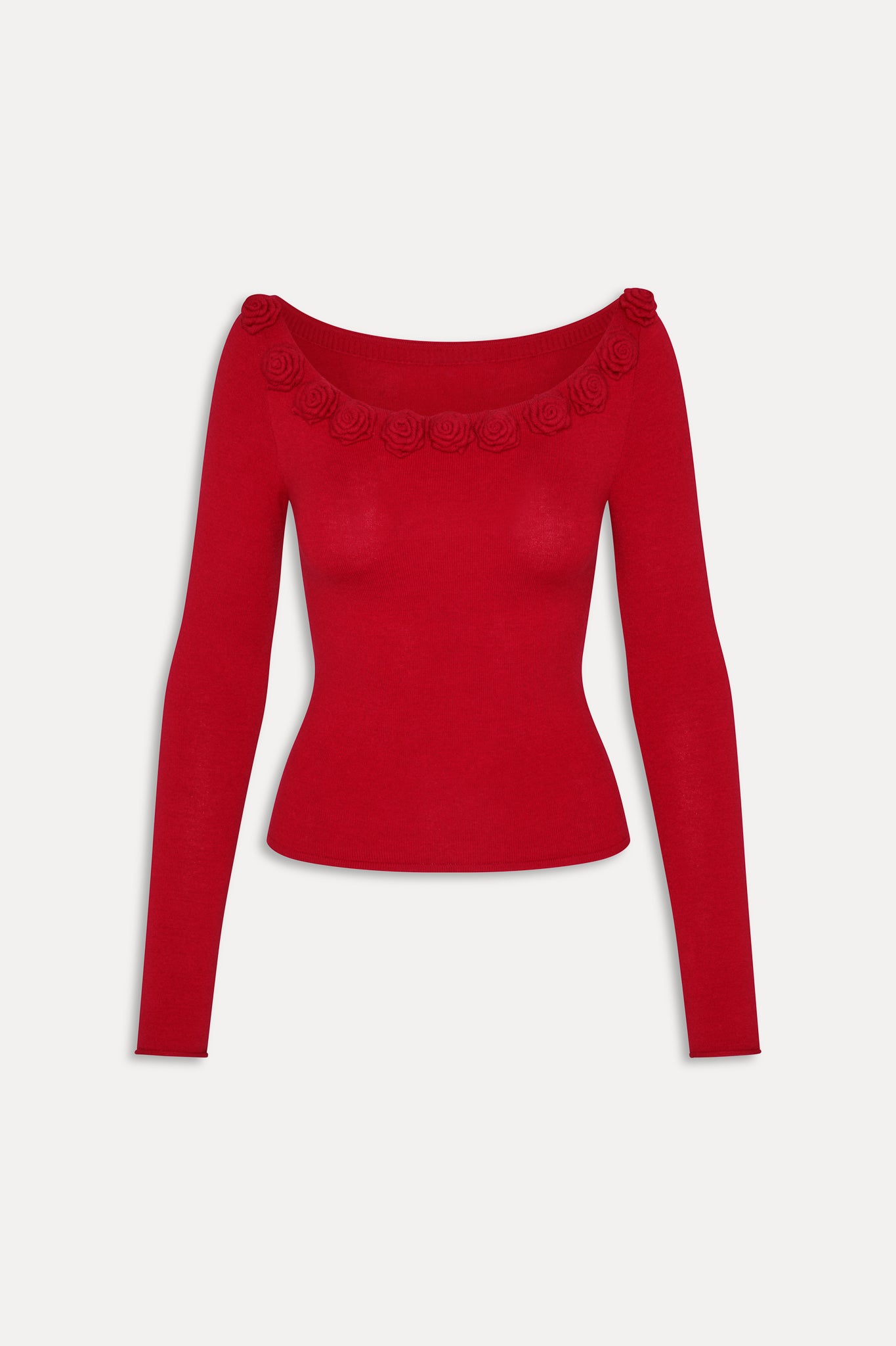 Rose Boat Neck Shirt  Heartstrings