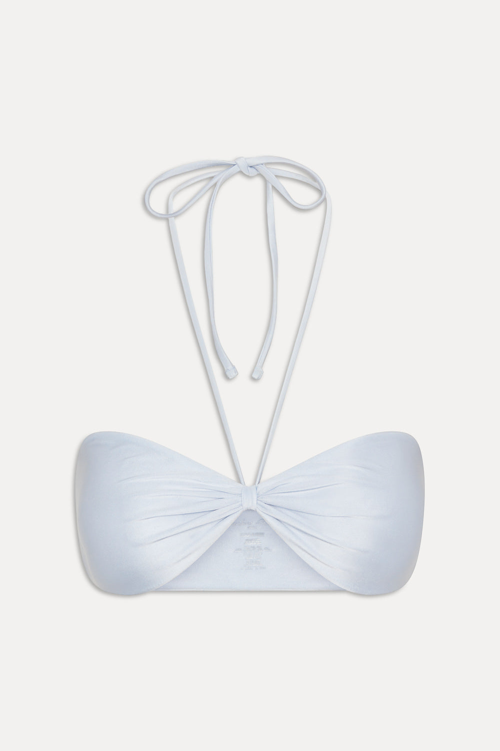 Rumi Satin Bandeau Bikini Top  Frosting