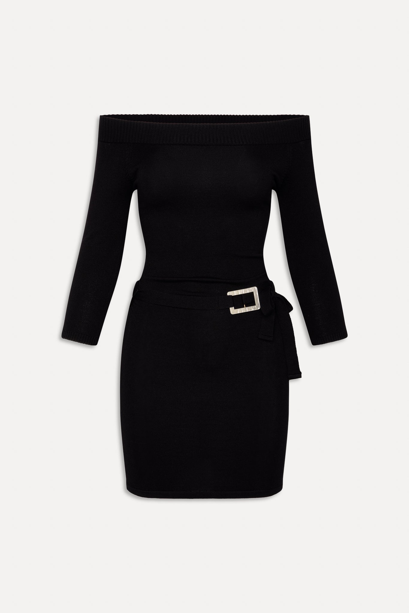 x BELLA HADID Saloon Knit Mini Dress  Black