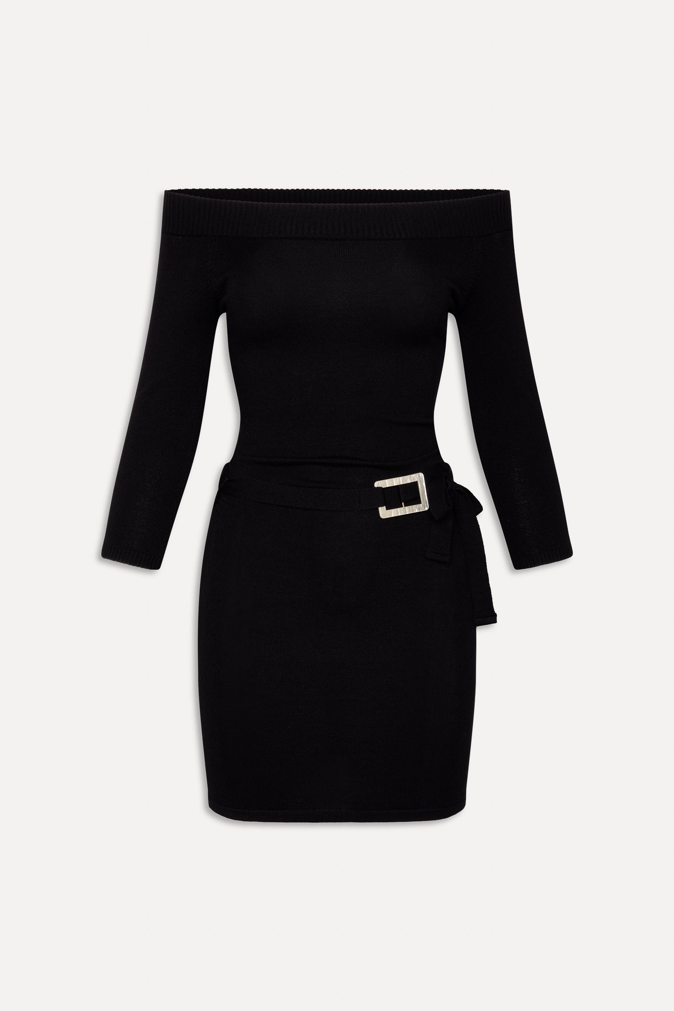 x BELLA HADID Saloon Knit Mini Dress - Black