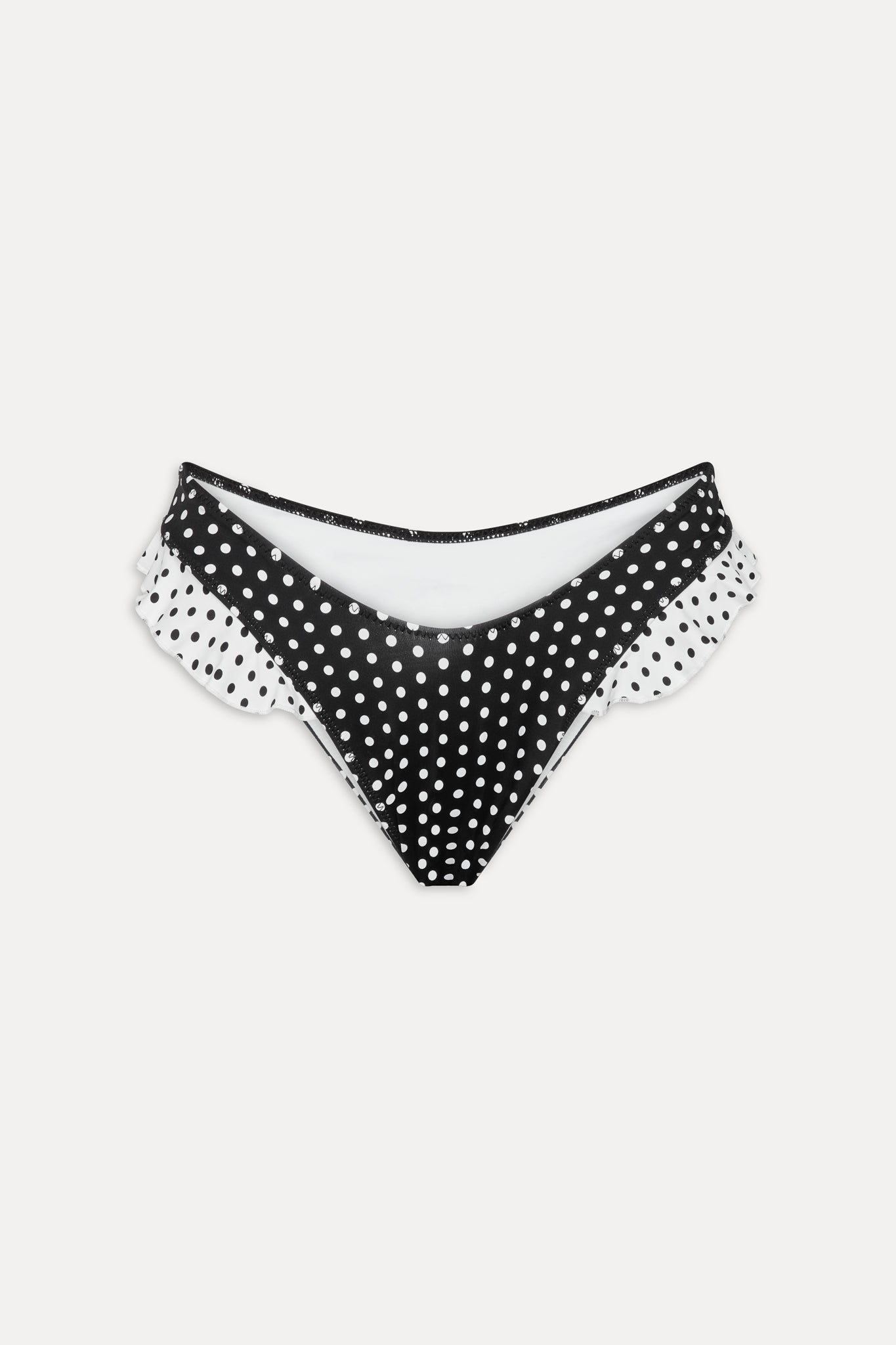 Sandy Micro Ruffle Bikini Bottom  Classic Polka Dot