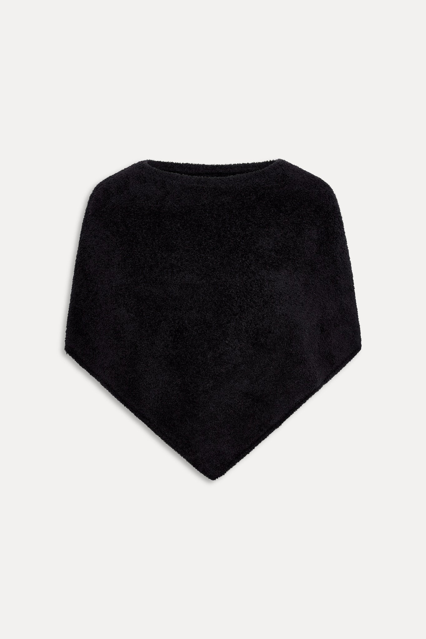 x Barefoot Dreams Scout Knit Poncho  Black