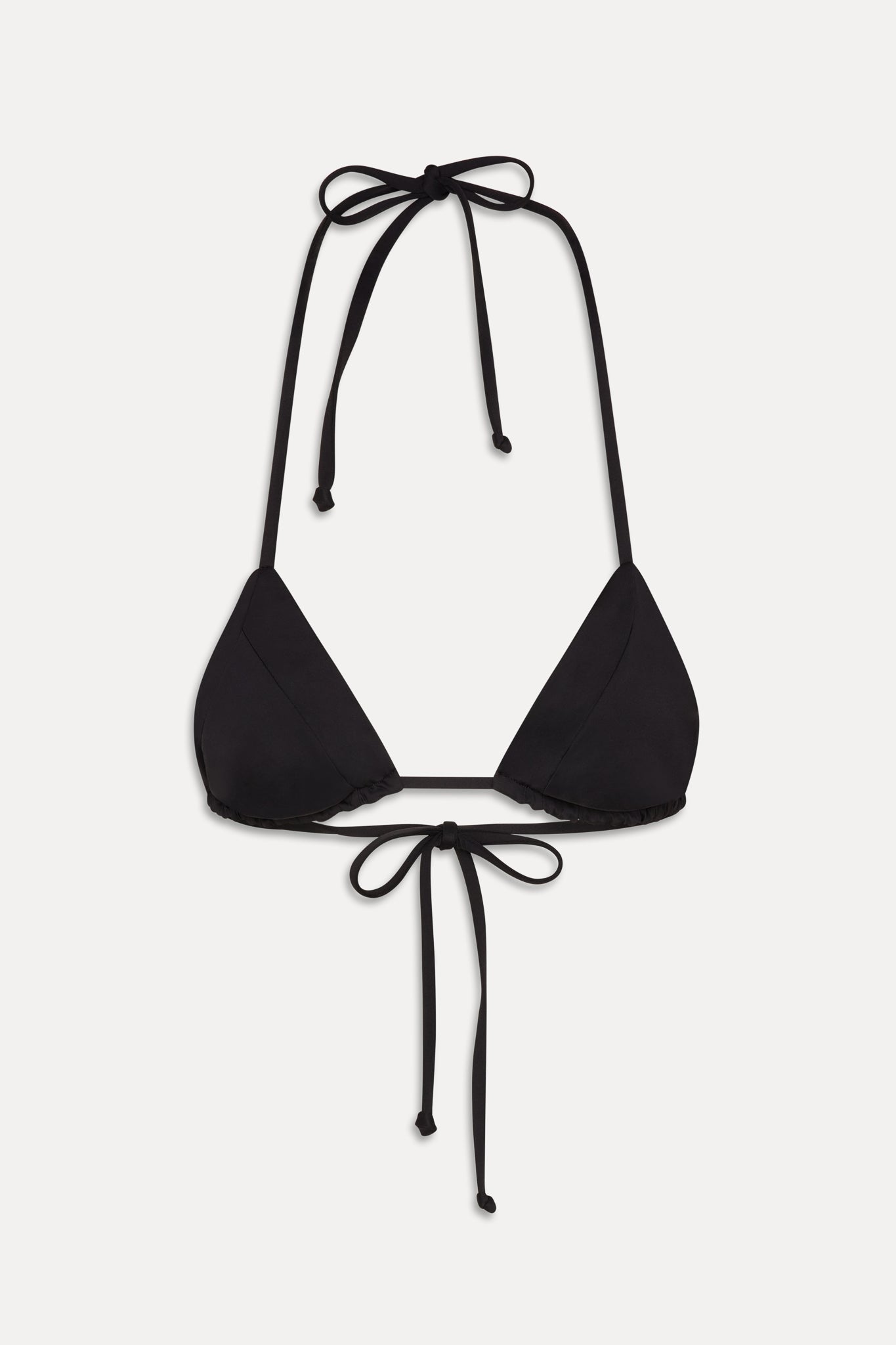 Sky Triangle Halter Bikini Top  Black