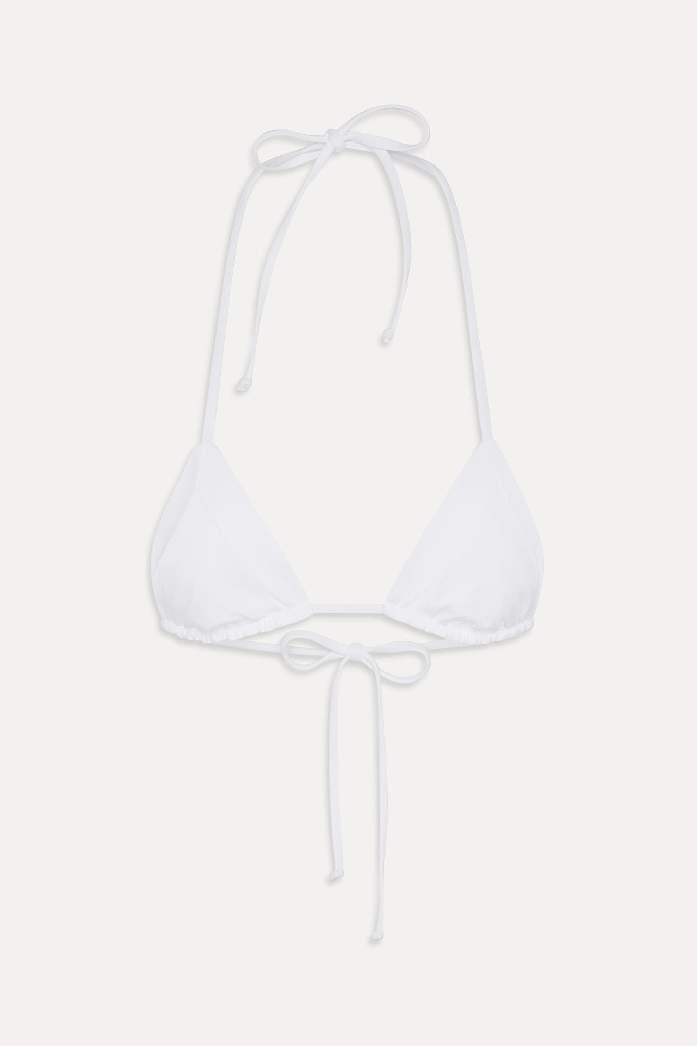 Sky Triangle Halter Bikini Top  Optic White