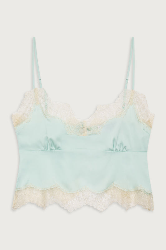 Snuggle satin camisole pistachio by Frankies Bikinis 