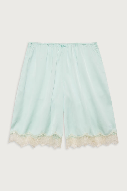 Snuggle satin capri short pistachio by Frankies Bikinis 