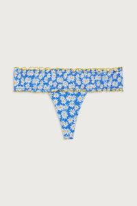 Sofie Micro Bikini Bottom - Blue Daisy
