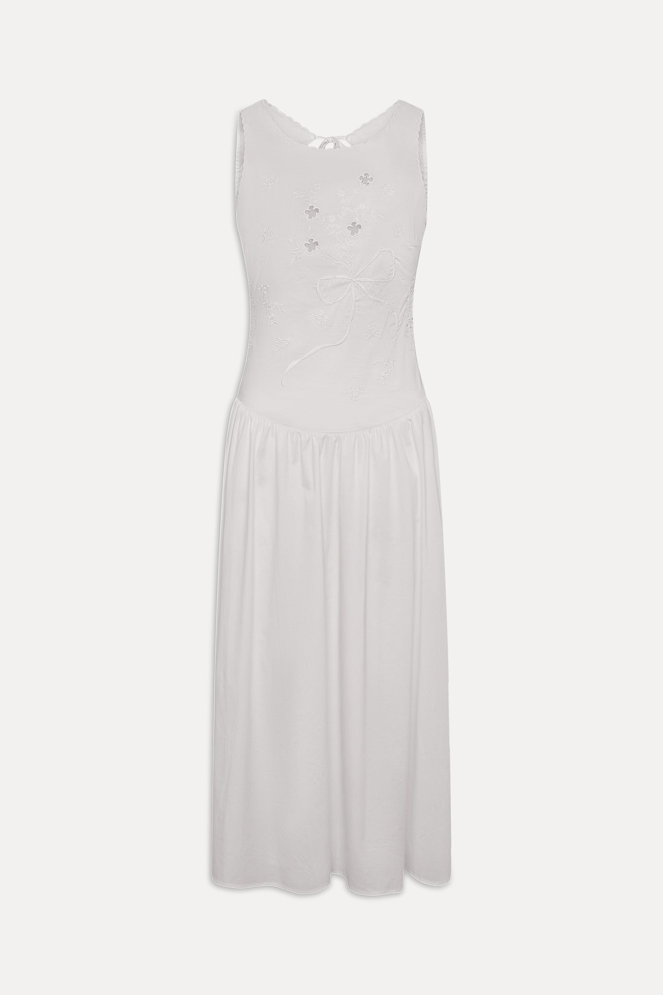 Soleil Backless Embroidered Midi Dress  Sleepy Angel